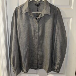 NWT retail $59 size XL MODERN WORKS. Gray long sleeve, Button-Up Shirt.